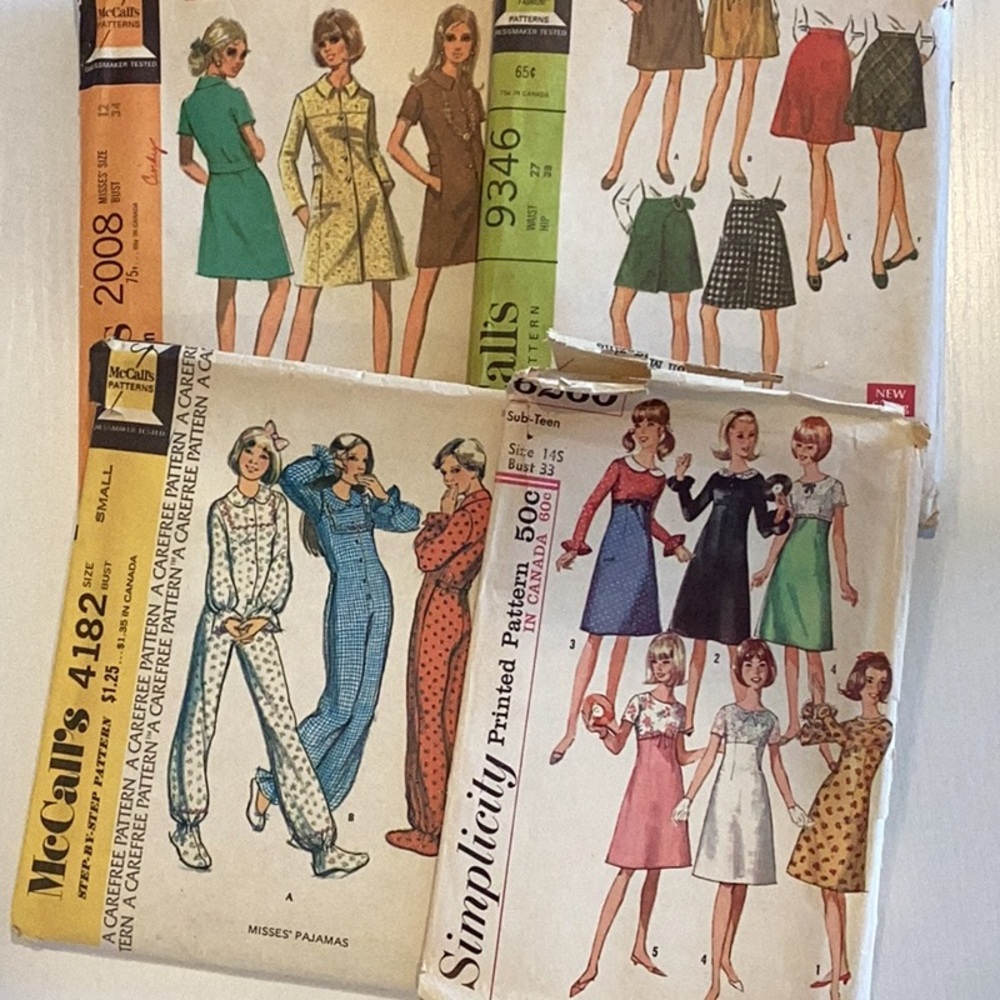 FOUR Vintage Sewing Pattern